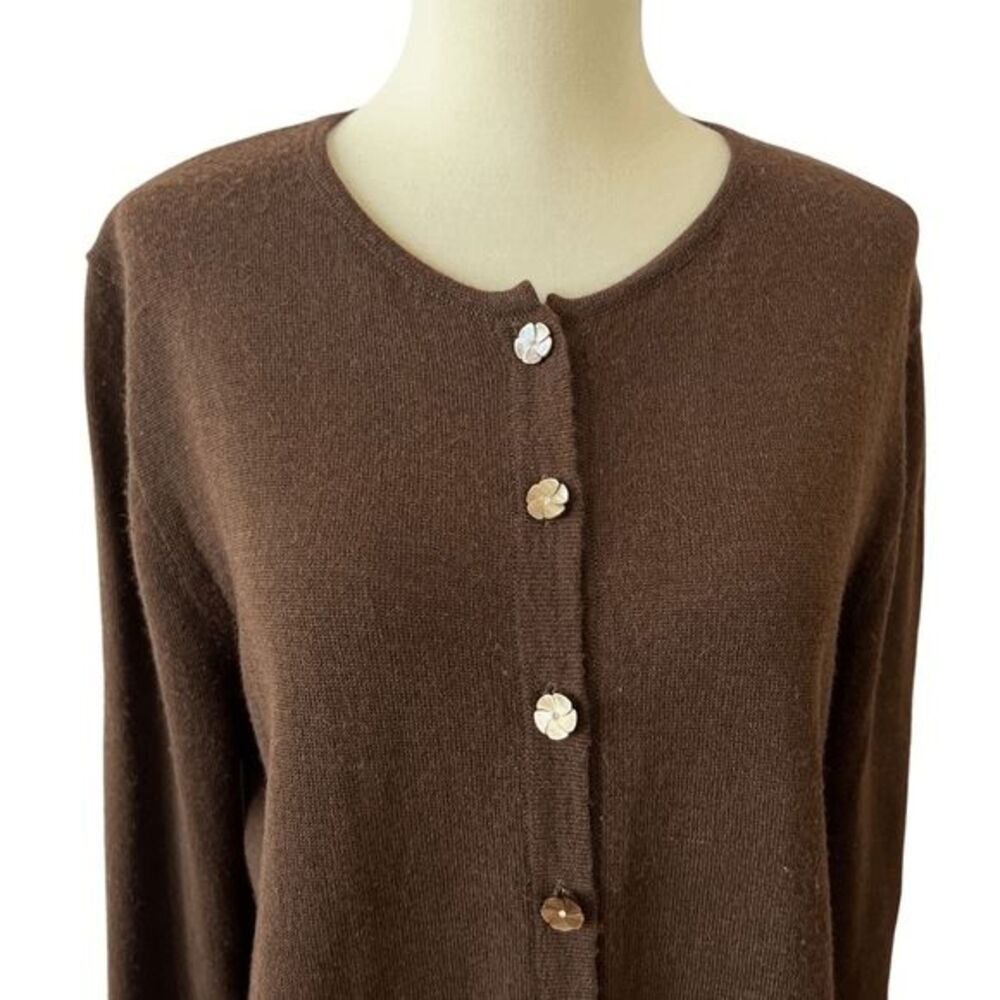 Beyond Threads Brown Alpaca Wool Button-Up Women'… - image 4